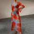 Sexy See through Mesh Floral Print Dress Lazy Casual Wild Dress by Ragazza