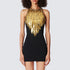 Sleeveless Slim Sexy Black Dress Light Luxury Heavy Industry Beads Dress Women Dress Hip by Ragazza