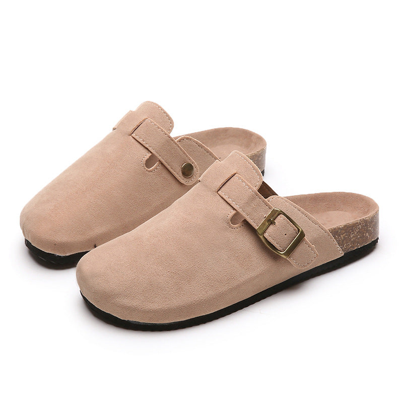 Closed Toe Slippers Women Couple Flip Flops Roman Shoes Casual Semi Slippers Lazy Shoes Tide  DestGlow