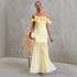 Spring Summer Solid Color Mesh Slim Fit Sexy Vacation off Shoulder Dress by Ragazza