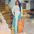 Stitching Women Printed Street Office A line round Neck Long Sleeve Waist Dress by Ragazza