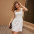 Women French Vintage Court Jacquard Fabric Back Smocking Wild Women Dress by Ragazza