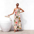 Summer Dress Printed Shoulder Lace up Elegant Dress Women by Ragazza