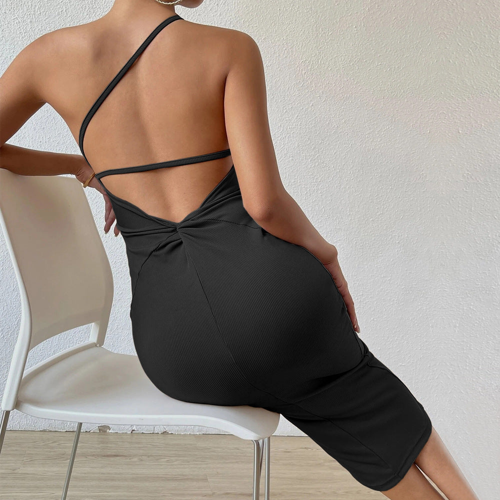 Autumn Winter Women Sexy Sleeveless Shoulder Corset Sheath Long Formal Dress by Ragazza