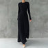 Women Clothing Autumn Elegant Long Sleeve Narrow Maxi Dress by Ragazza