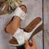 Arrival Large Size Floral Wedge Flip Flops Women Summer Peep Toe Outdoor Lightweight Beach Slippers  DestGlow