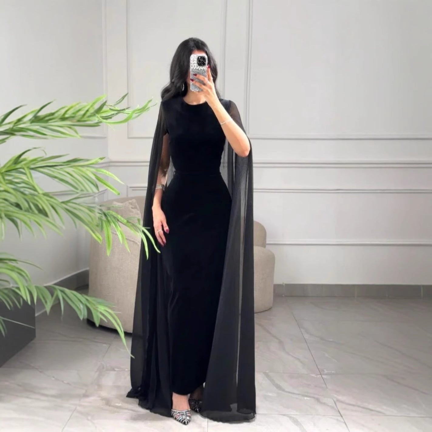 Autumn Winter Women Clothing Middle East Velvet Sheath Sleeve Dress by Ragazza