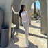 Summer Sexy Slim Mesh See through off Shoulder Long Sleeve Maxi Dress  DestGlow