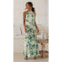 Spring Summer Floral Digital Printing Sweet Halter Mid Length Dress by Ragazza