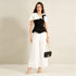 Shirt Long Twet Summer Elegant Office Black White Color Matching Women Clothing by Ragazza