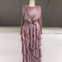 Ruffled Pleated Dress Elegant Women Ribbon Dress by Ragazza