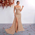 Light Luxury Sequ Tube Top Sexy High Waist Slit Fishtail Evening Dress Cocktail High Grade Socialite Dress by Ragazza