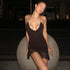 Sexy Lace Dress Vacation Summer Tight Waist Halter Tight Backless Short Dress by Ragazza