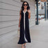 V neck Sleeveless Single Breasted Knitted Dress Tight Midi Dress Contrast Color Cardigan Sexy Summer Dress by Ragazza