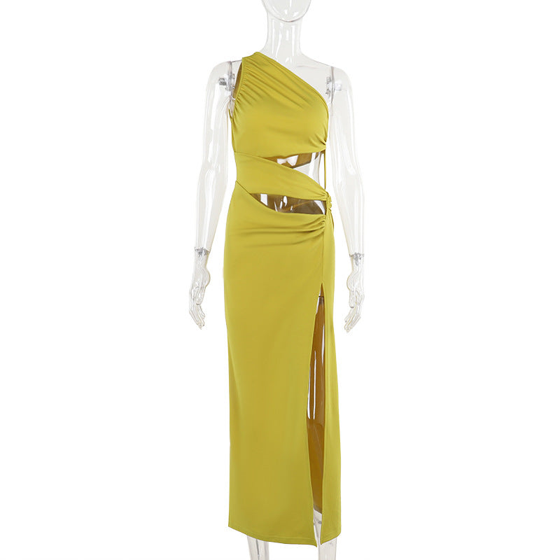 Autumn Sheath Dress Socialite Elegant Sexy Slim Shoulder Holiday Dress  DestGlow