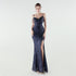 Heavy Industry Sequin Beaded Boning Corset Waist Tight Evening Dress by Ragazza