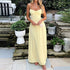 Spring Women Clothing Elegant Lace up A line Solid Color Sling Dress by Ragazza
