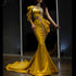 Women Clothing Evening Dress Gold High Collar Dress Cocktail Dress by Ragazza