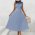 Summer Women Lace up Design Solid Color Dress by Ragazza