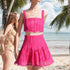 Summer Sexy Sexy Tassel Strap Top High Waist Skirt Two Piece Set by Ragazza