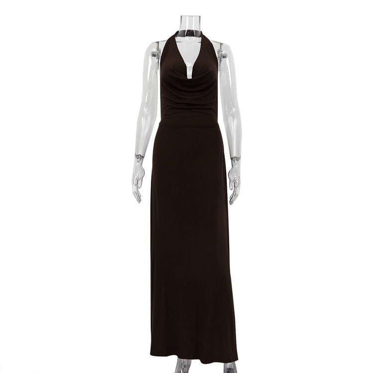 Sexy Halterneck Vest Dress Women Long Backless Party Evening Dress by Ragazza