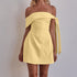 Off Neck Bandeau One Shoulder Sexy Short Dress Women Clothing A line Dress by Ragazza