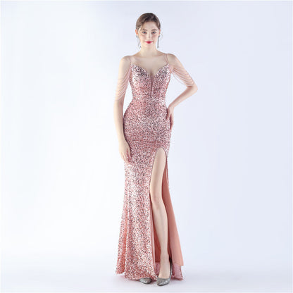 Velvet Bottom Handmade Sequin Craft Beads Sequ Dress by Ragazza