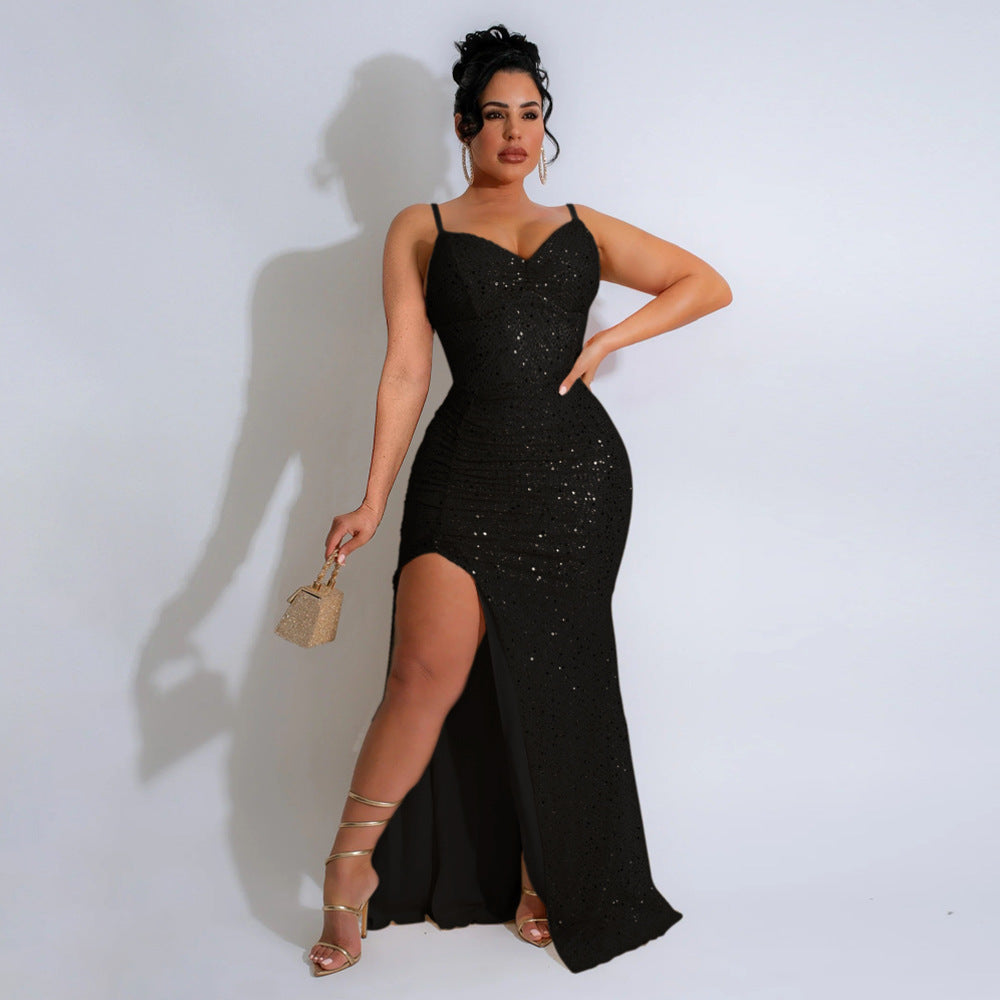 Sequin Sling Dress Host Cocktail Sexy Prom Evening Dress by Ragazza