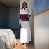 Summer Women Clothing Patchwork Slit Collared Dress by Ragazza