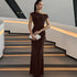 Women Clothing Summer Pleated Waist Tight Slimming Shoulder Hollow Out Cutout Sexy Solid Color Dress by Ragazza