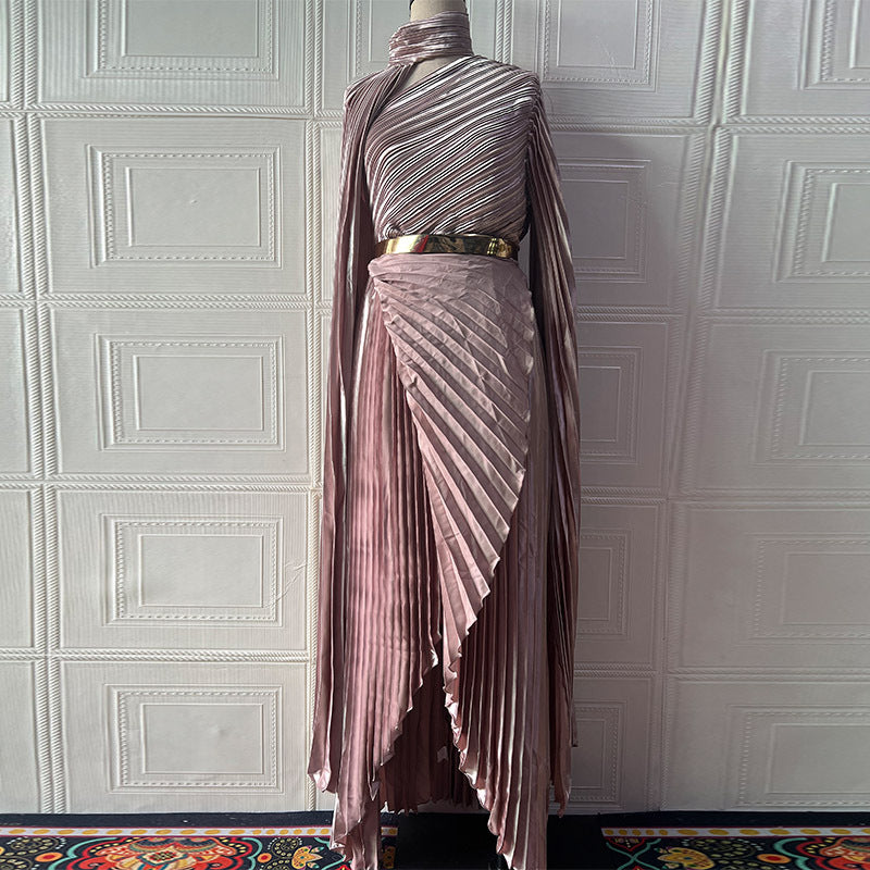 Summer Long Shawl Split Graceful Formal Dress Belt Dress by Ragazza