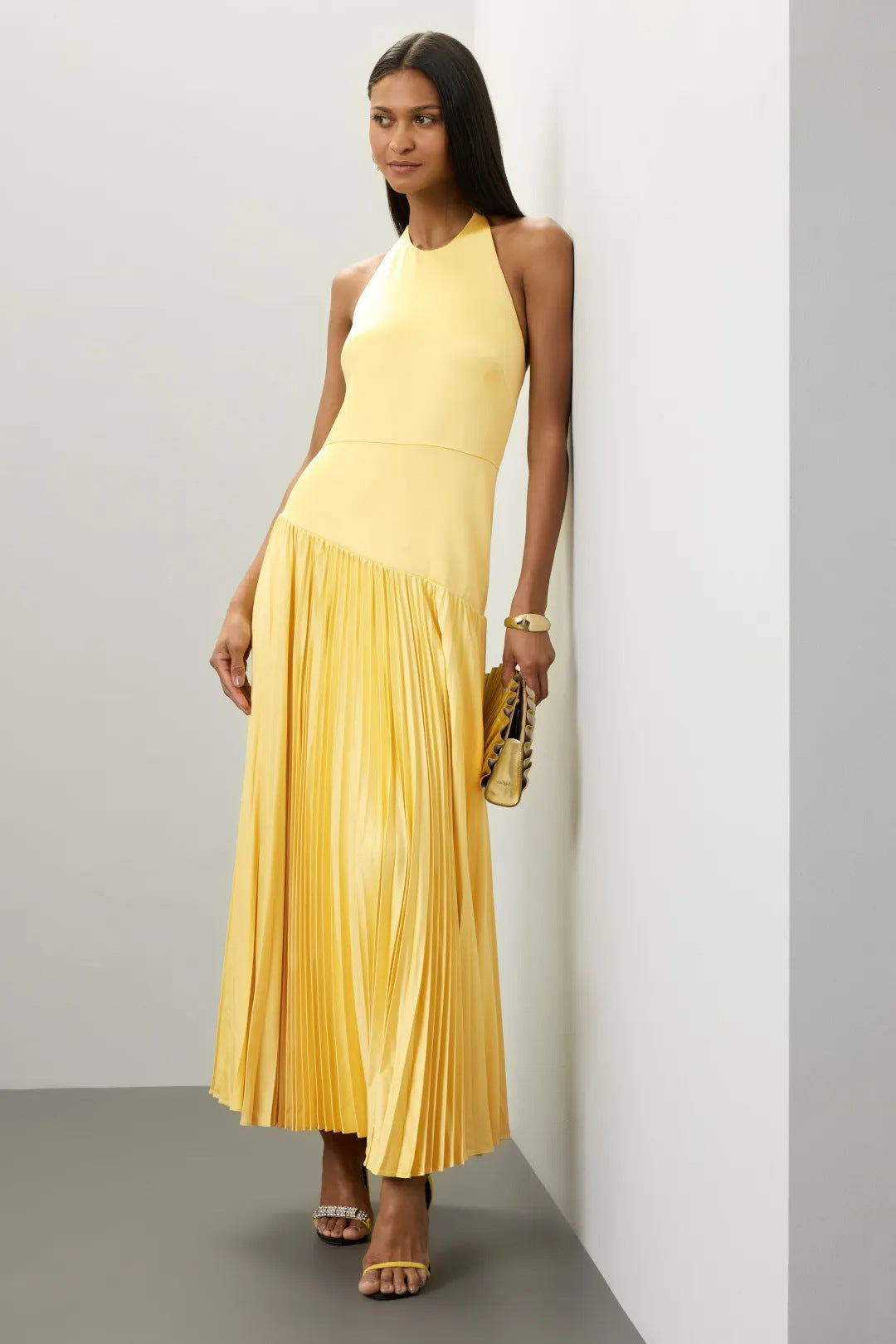 Summer Women Clothing Casual Pleated Cloth Halter Dress by Ragazza