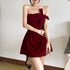 Winter Sexy Slim Fit Backless Tube Top Bowknot Short Dress Solid Color Zipper Sequ Dress by Ragazza