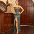 Sleeveless Elegant Sexy Long Sequined V-neck Backless Cocktail Evening Dress Bridesmaid Dress Women Formal by Ragazza