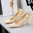 Cocktail Stiletto Heel Satin All Match Bow Pointed Toe Low Cut Shoes Classy High Heels Women  DestGlow