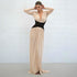 Women Clothing Winter Minimalist Long Sleeve Color Contrast Patchwork High Slit Slim Dress by Ragazza