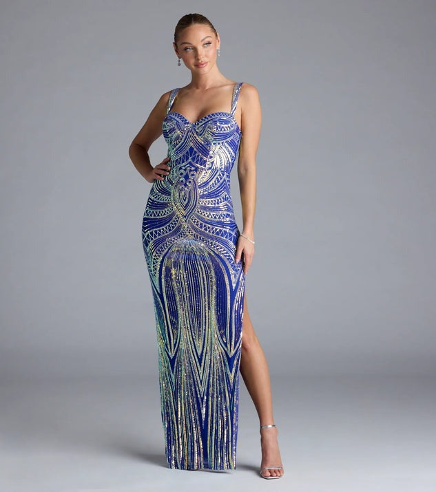 High End Sequined Pattern Sexy Sling Dress Cocktail Evening Dress Performance Dress by Ragazza