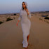 Women Clothing Summer Hooded High Elastic Long Sleeve Split Elegant Slim Dress by Ragazza