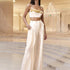 Spring Slim Fit High Grade Slim Sexy White Beautiful High Waist Wide Leg Women Two Piece Sets by Ragazza
