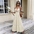 Summer French Vacation Polka Dot Brace Tiered Dress  DestGlow