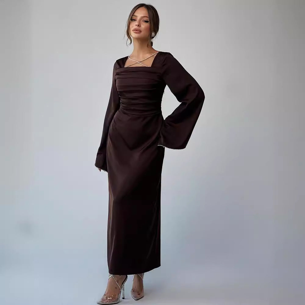 Spring Summer Women Chain Long Evening Dress by Ragazza