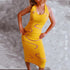 Knitted Sling Geometric Abstract Slim Fit Long Sexy Fitted Waist Backless Beach Dress Sweater  DestGlow