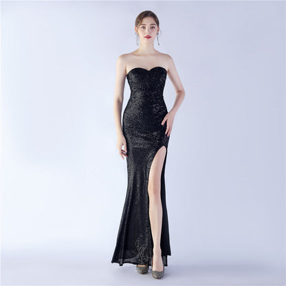 Heavy Industry Shrink Fold Wrinkle Craft Simple Retro Tube Top Evening Dress by Ragazza