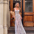 Summer Women Leopard Print Cocktail Sexy Sheer Mesh Splicing Sling One Piece Dress  DestGlow