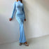 Women Clothing Autumn Solid Color Elegant Slim Slimming Pleated Turtleneck Long Sleeve Dress by Ragazza