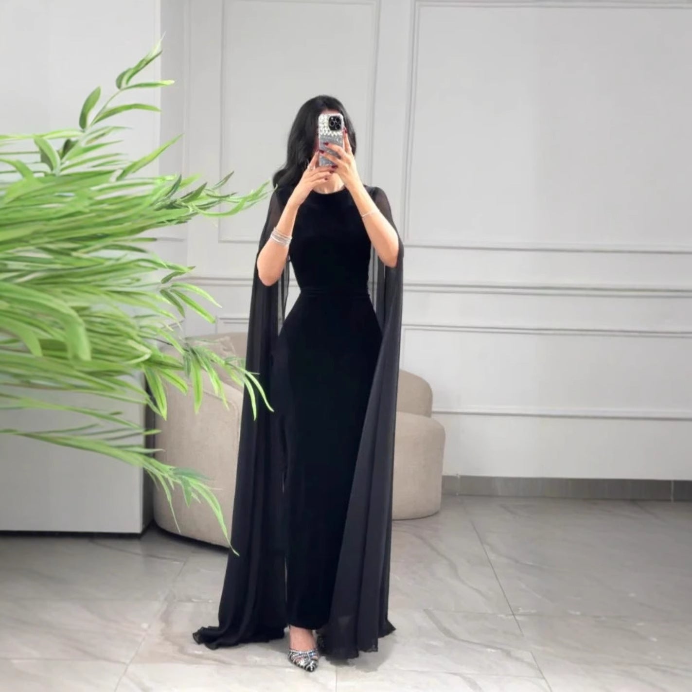 Autumn Winter Women Clothing Middle East Velvet Sheath Sleeve Dress by Ragazza