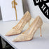 Hollow Out Cutout Super High Heel Women Shoes Pointed Toe Shallow Mouth Cocktail High Heels Floral Stiletto Heel Lace Shoes Women  DestGlow