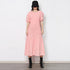 Fresh Sweet Early Spring round Neck Puff Sleeve Personalized Elastic Pleated Design Ruffled Hem Women Dress by Ragazza