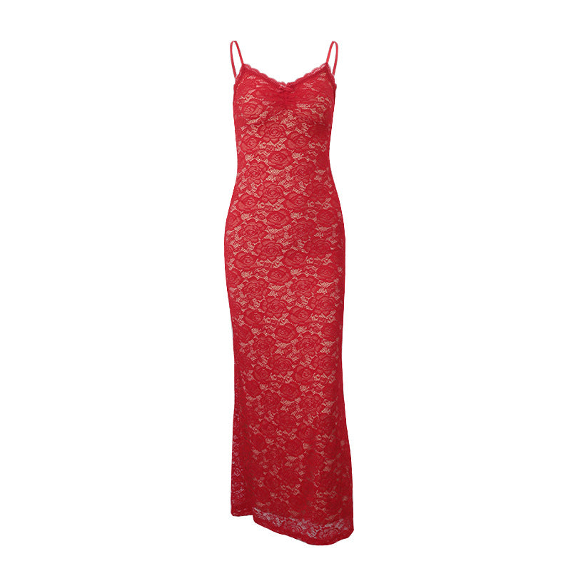 Women Clothing Summer Street Sexy High Class Elegant Hanging Slim Strap Dress by Ragazza