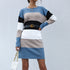 Women Wear Early Autumn Casual Color Matching Long Sleeve Sweater Dress by Ragazza